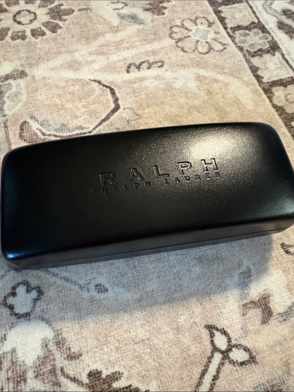 Ralph Lauren Black Sunglasses Case with Embossed Logo